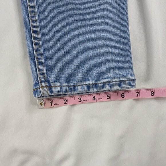 VTG Straight Leg Light Wash Denim 90s Mom Jeans - Picture 9 of 10